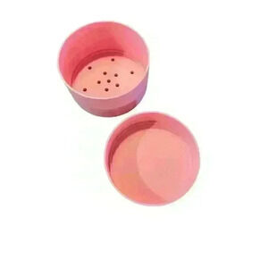 NEW 3D Printed Short Round Plant/Flower Pot with Drainage Tray in Pink